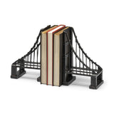Mercana Suspension Set of 2 19L x 4W Brown Wrought Iron Suspension Bridge Bookends