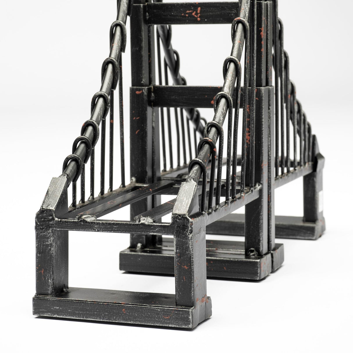Mercana Suspension Set of 2 19L x 4W Brown Wrought Iron Suspension Bridge Bookends