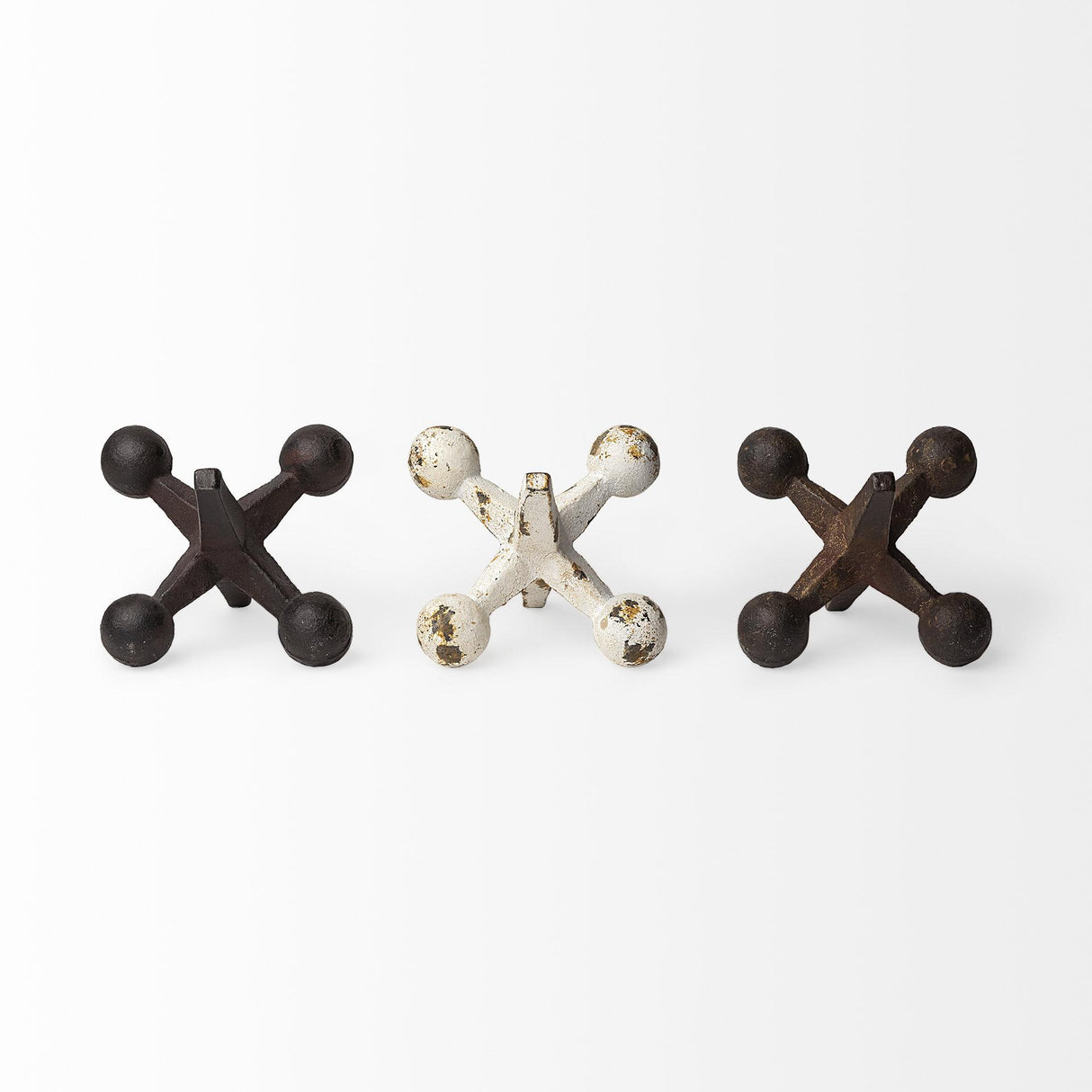 Mercana Jax Set of 3 8L x 7W Cast Iron Metal Jacks