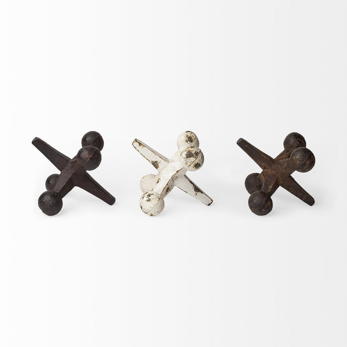 Mercana Jax Set of 3 8L x 7W Cast Iron Metal Jacks