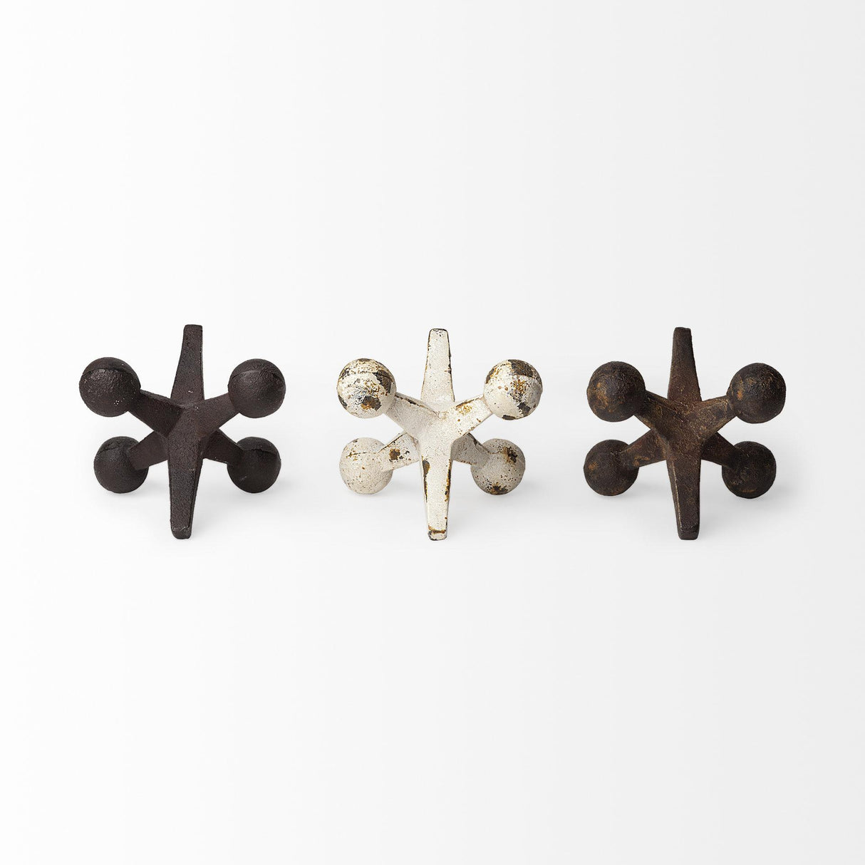 Mercana Jax Set of 3 8L x 7W Cast Iron Metal Jacks