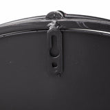 Mercana Kimbel 24L x 24W Black Metal Mirrored Base Round Tray