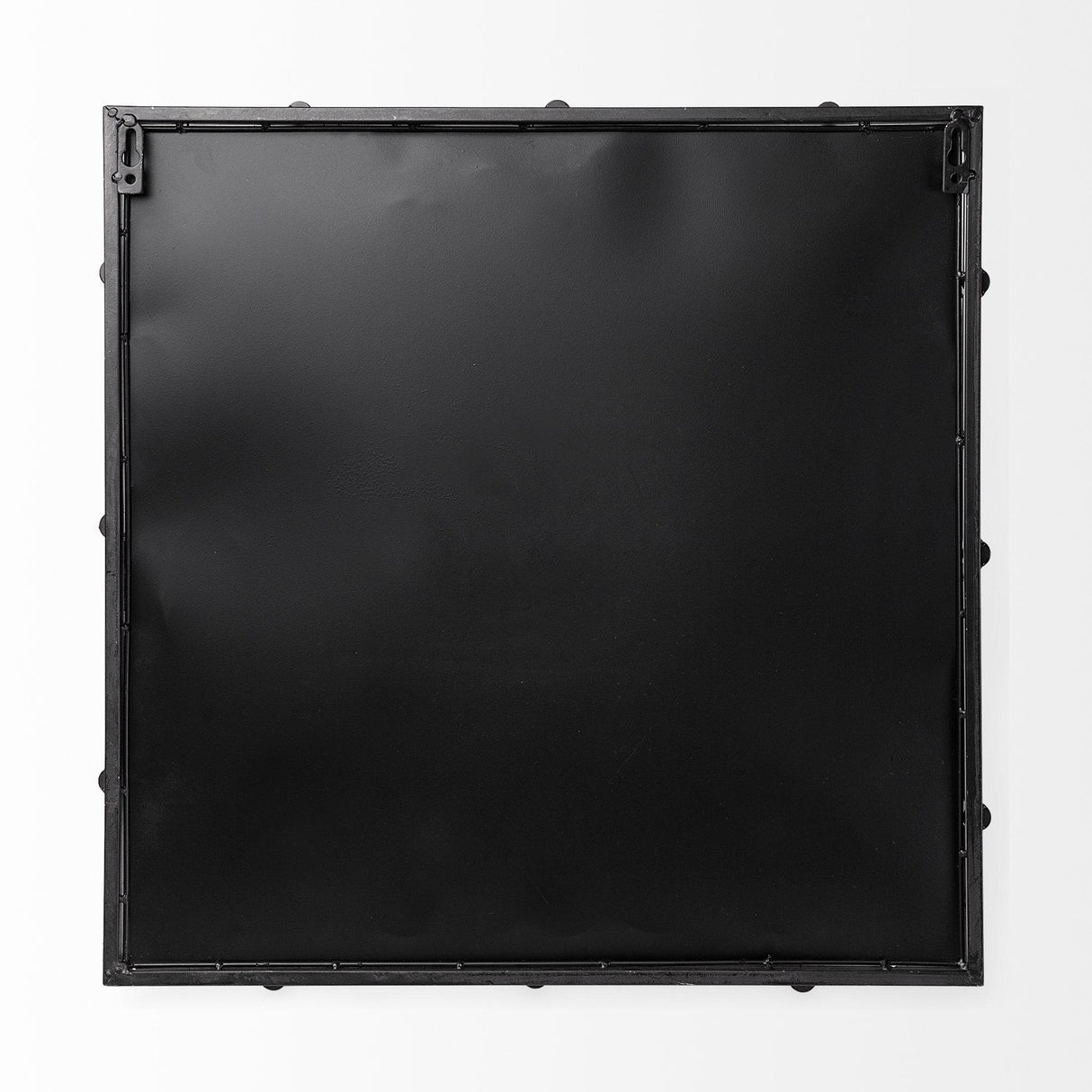 Mercana Christa 22L x 22W Black Metal Mirrored Base Square Tray