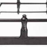 Mercana Christa 22L x 22W Black Metal Mirrored Base Square Tray