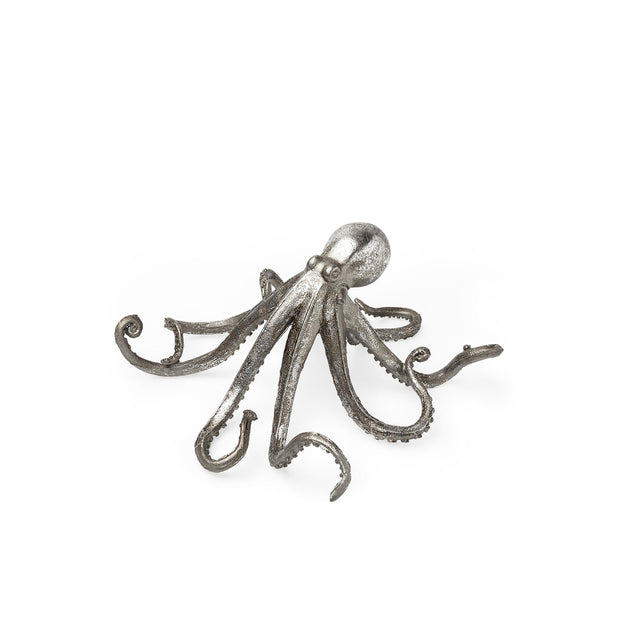 Mercana Strafford Small 10L x 9W Silver Resin Octopus