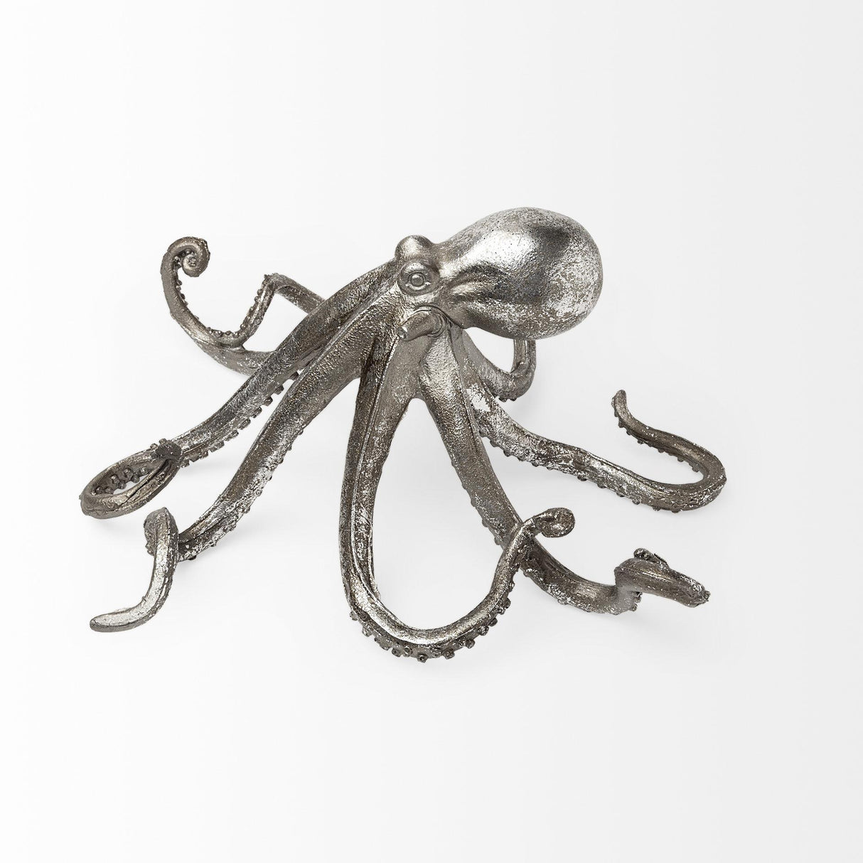 Mercana Strafford Small 10L x 9W Silver Resin Octopus