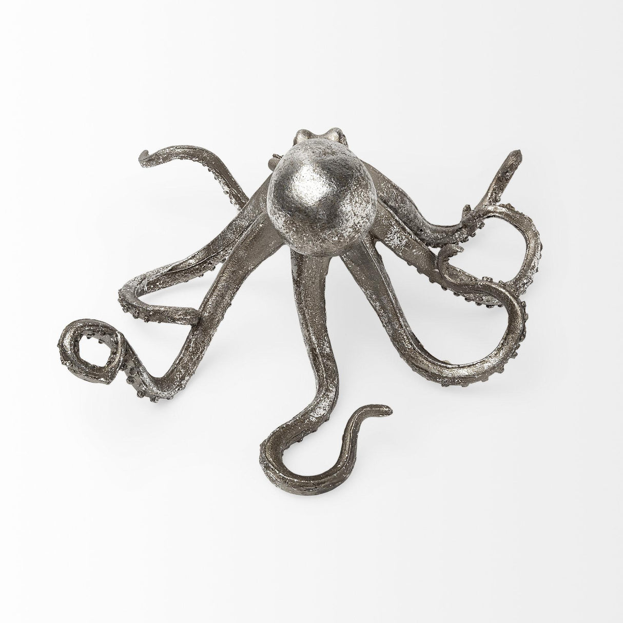 Mercana Strafford Small 10L x 9W Silver Resin Octopus