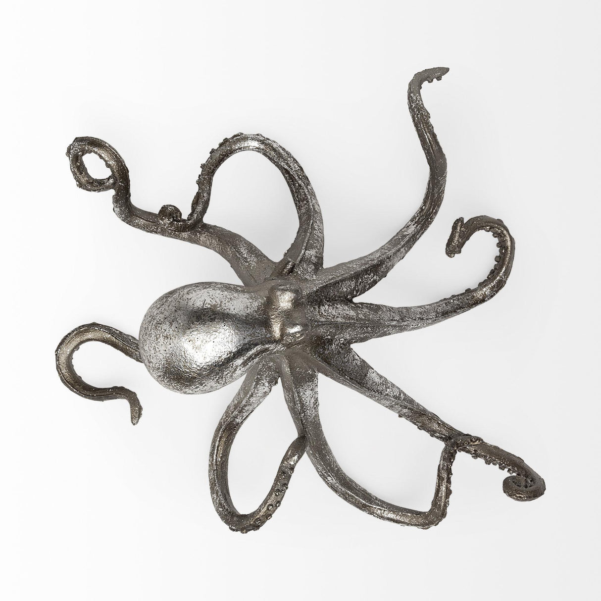 Mercana Strafford Small 10L x 9W Silver Resin Octopus