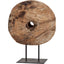 Mercana Incana 20L x 4W Natural Brown Reclaimed Wood Wheel Object