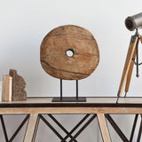 Mercana Incana 20L x 4W Natural Brown Reclaimed Wood Wheel Object
