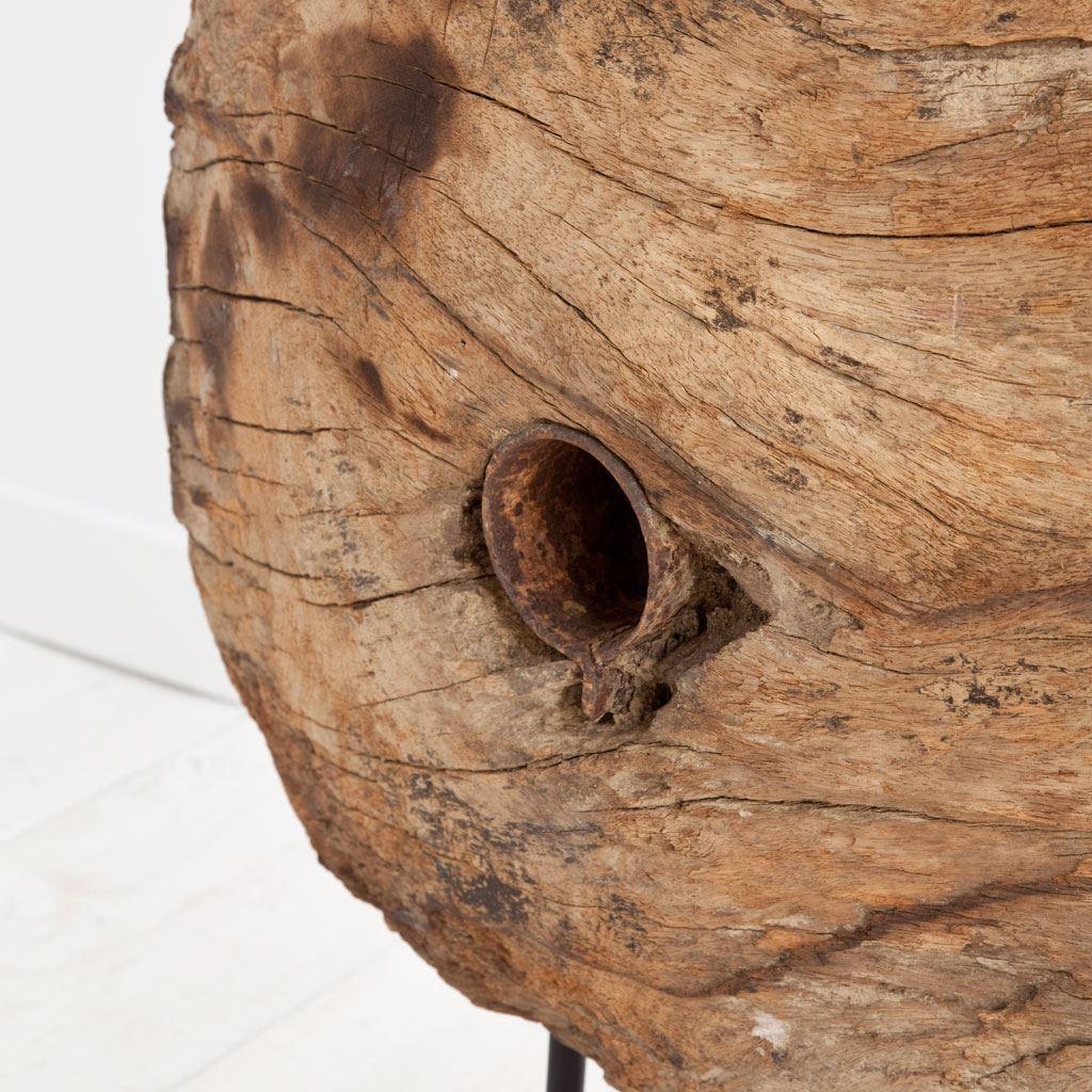 Mercana Incana 20L x 4W Natural Brown Reclaimed Wood Wheel Object
