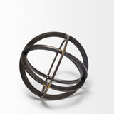 Mercana Galenna I (Small) 8L x 8W Black Metal Circular Decorative Orb