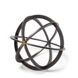 Mercana Galenna II (Medium) 9L x 9W Black Metal Circular Decorative Orb