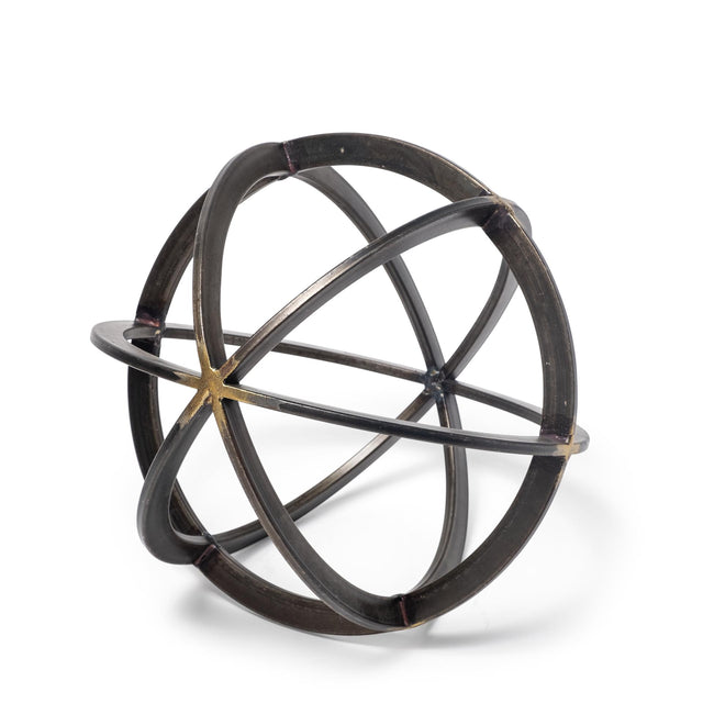 Mercana Galenna II (Medium) 9L x 9W Black Metal Circular Decorative Orb