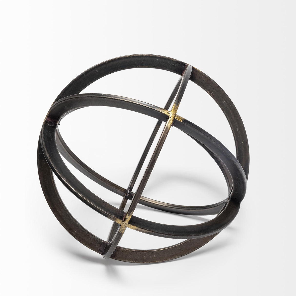 Mercana Galenna II (Medium) 9L x 9W Black Metal Circular Decorative Orb
