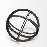 Mercana Galenna II (Medium) 9L x 9W Black Metal Circular Decorative Orb