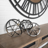 Mercana Galenna III (Large) 10L x 10W Black Metal Circular Decorative Orb