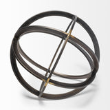 Mercana Galenna III (Large) 10L x 10W Black Metal Circular Decorative Orb