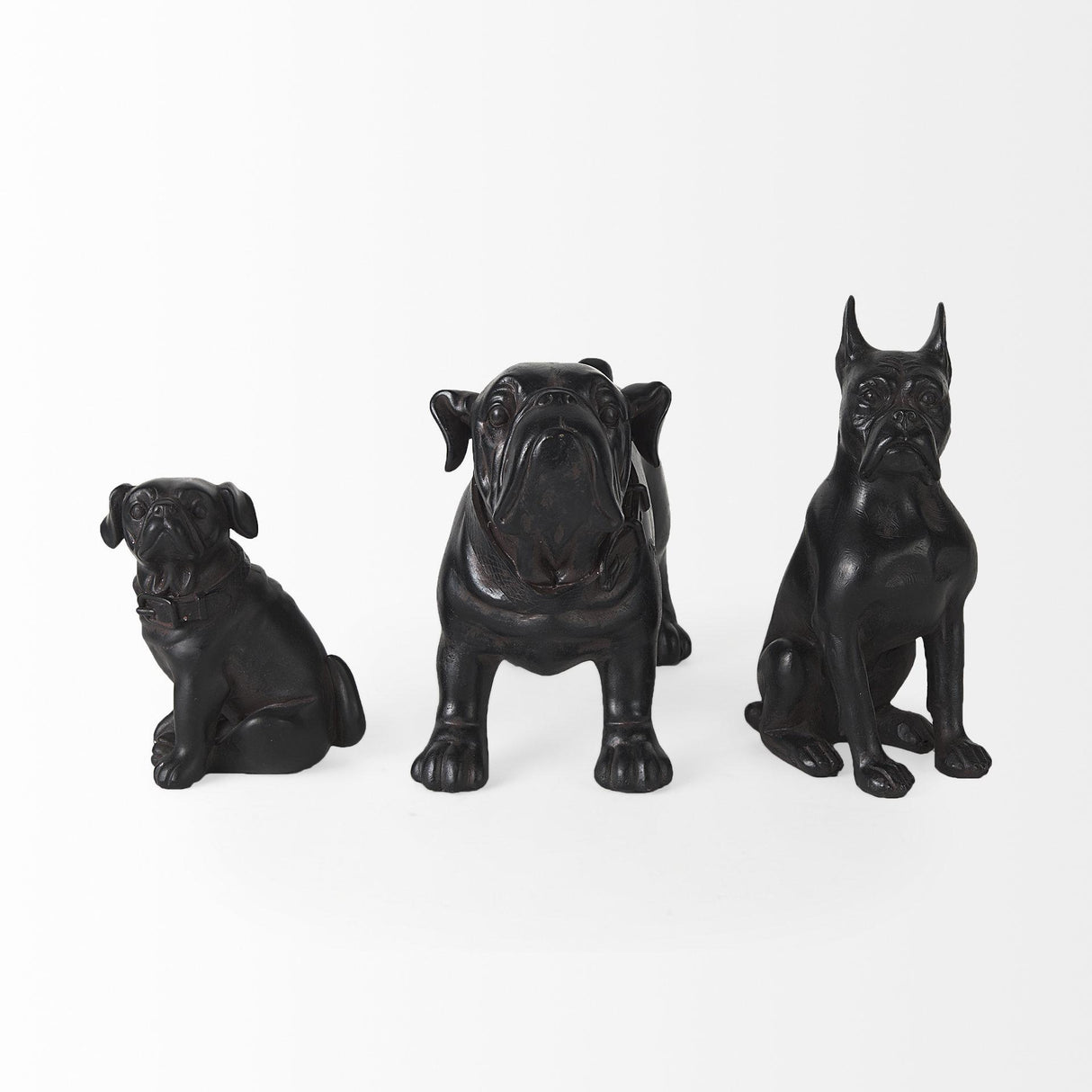 Mercana Rocky 4L x 5W Black Resin Boxer Dog