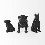 Mercana Rocky 4L x 5W Black Resin Boxer Dog