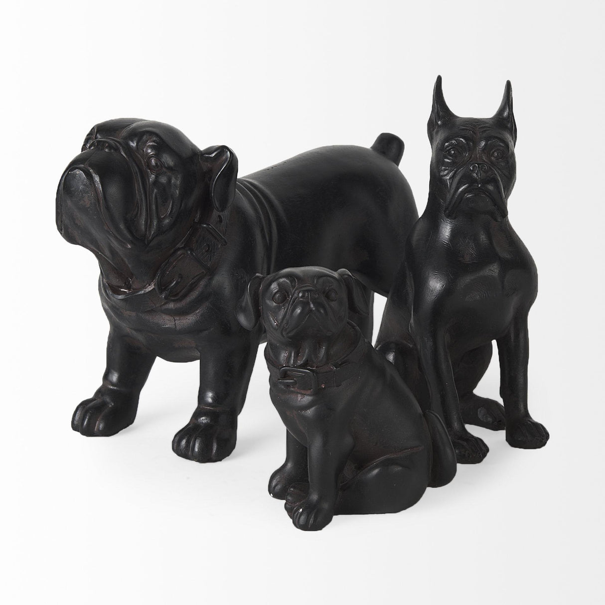 Mercana Cadence 4L x 5W Black Resin Pug Dog