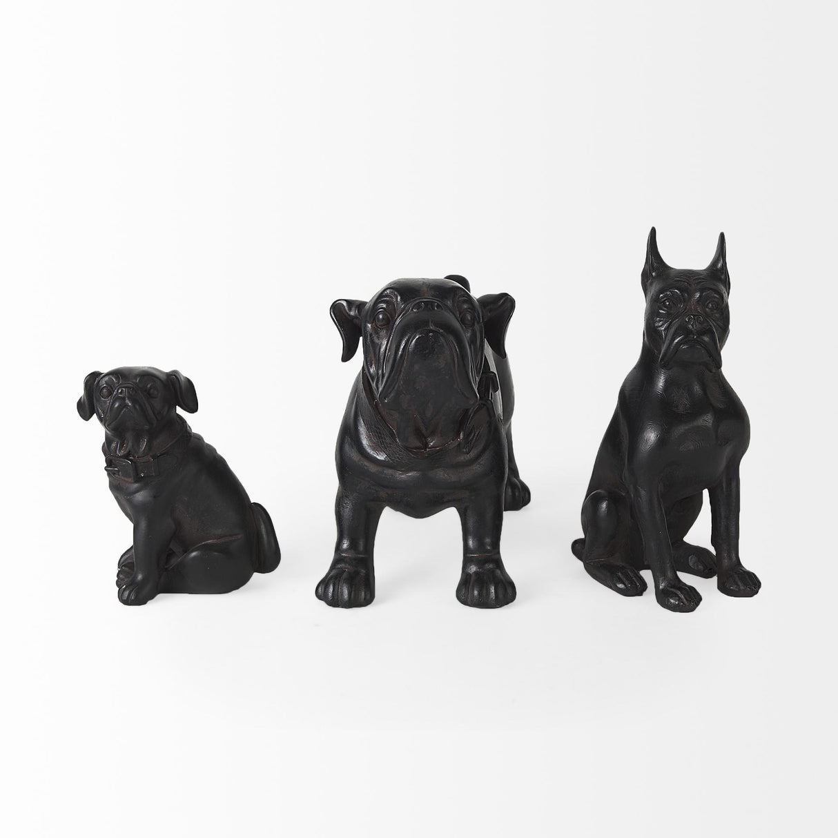Mercana Hugo 5L x 13W Black Resin Bulldog