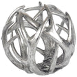 Mercana Ramus IV (Large) 7L x 7W Silver Antler Shaped Decorative Orb Ball