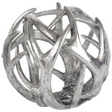 Mercana Ramus IV (Large) 7L x 7W Silver Antler Shaped Decorative Orb Ball