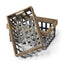 Mercana Chartrand Set of 2 Wood And Metal Open Crate Style Baskets