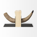 Mercana Nickerson (Set of 2) 6L x 7W Bull Horn Bookends