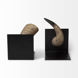 Mercana Nickerson (Set of 2) 6L x 7W Bull Horn Bookends
