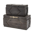 Mercana Cassia Set of 2 Brown Wooden Boxes