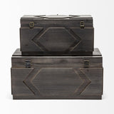 Mercana Cassia Set of 2 Brown Wooden Boxes