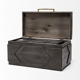 Mercana Cassia Set of 2 Brown Wooden Boxes