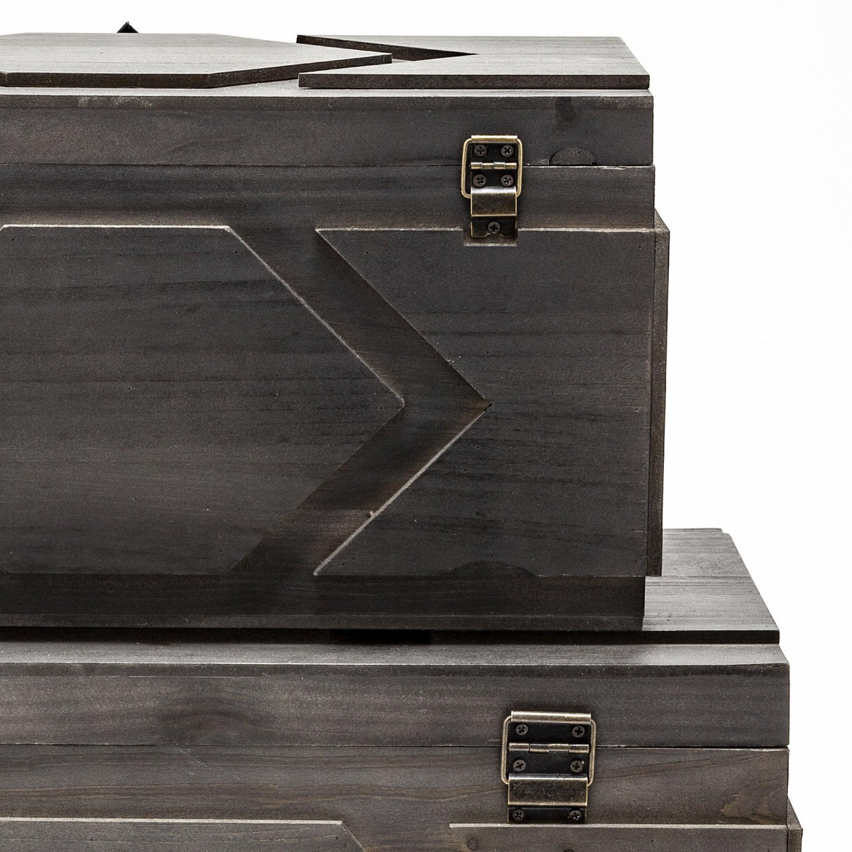 Mercana Cassia Set of 2 Brown Wooden Boxes
