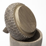 Mercana Mandor I (Small) 6L x 6W Brown Resin Acorn Box