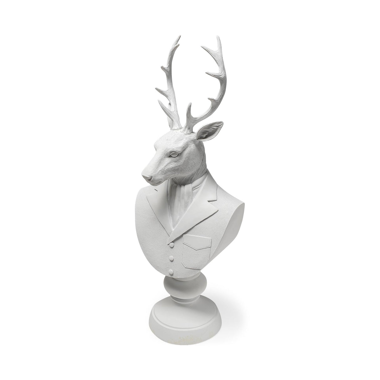 Mercana Mozart 8L x 6W White Resin Deer In A Suit