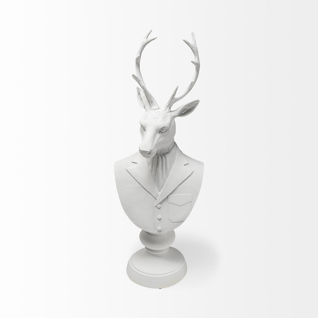 Mercana Mozart 8L x 6W White Resin Deer In A Suit