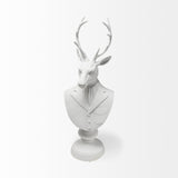 Mercana Mozart 8L x 6W White Resin Deer In A Suit