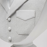 Mercana Mozart 8L x 6W White Resin Deer In A Suit