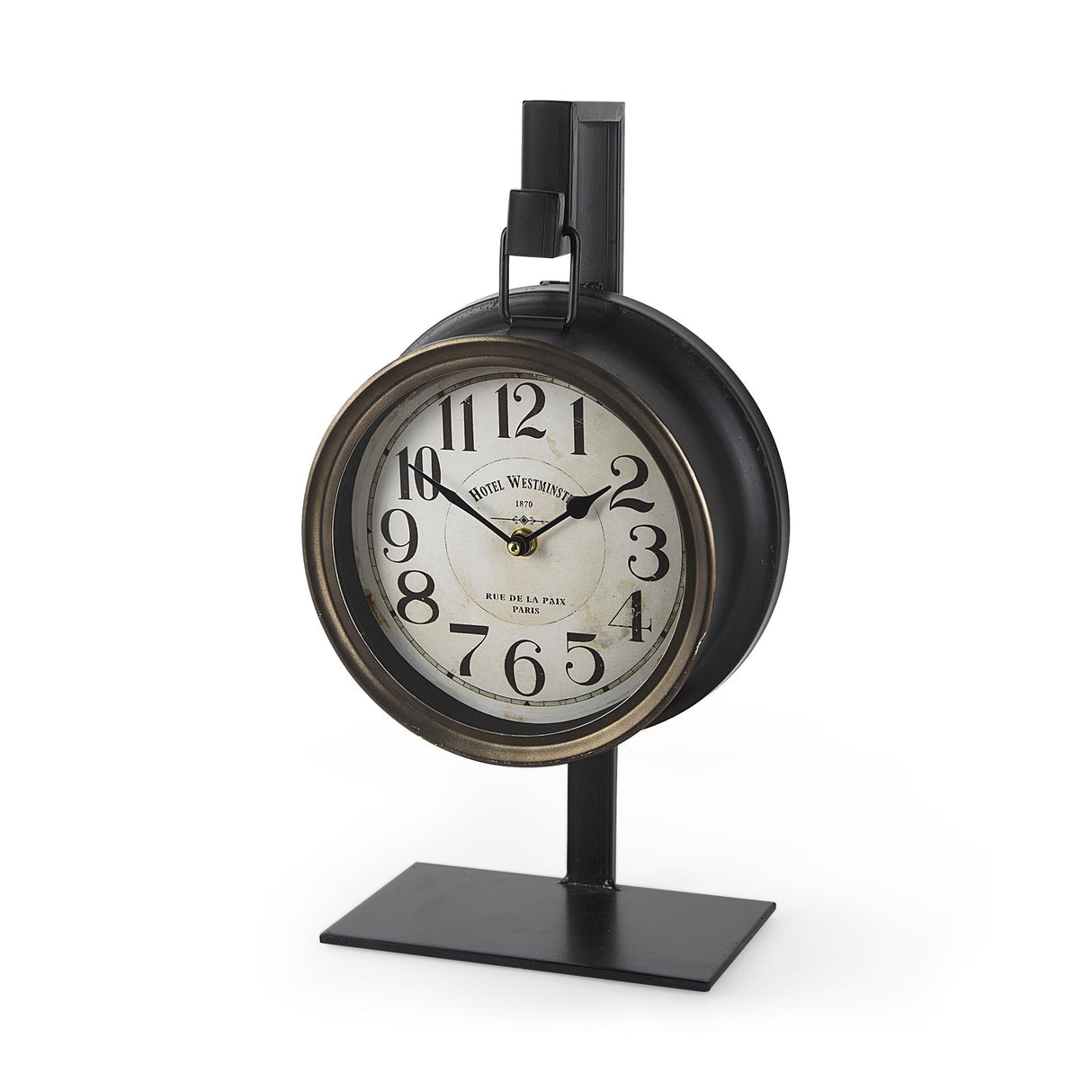 Mercana Taxz Metallic Brown Metal Hanging Table Clock