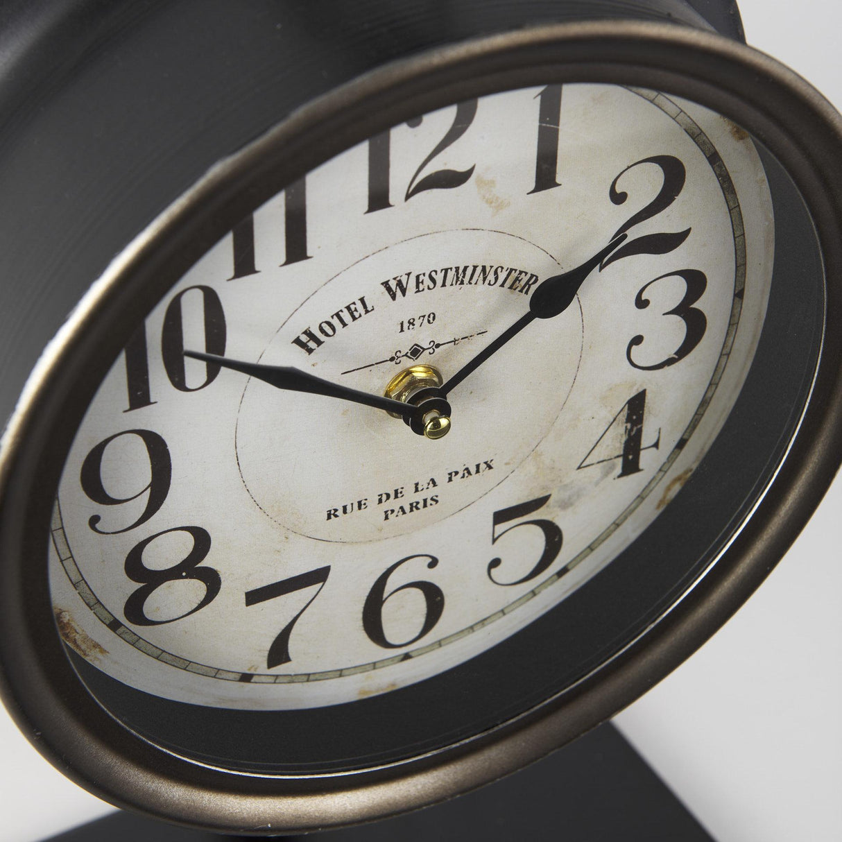 Mercana Taxz Metallic Brown Metal Hanging Table Clock