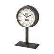 Mercana Attalack II Black Metal Round Face Table Clock