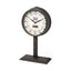 Mercana Attalack II Black Metal Round Face Table Clock