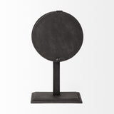 Mercana Attalack II Black Metal Round Face Table Clock