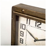 Mercana Redding Bronze Toned Metal Square Table Clock