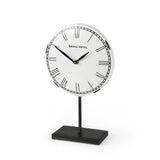Mercana Harriet White/Bronze Metal Table Clock