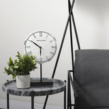Mercana Harriet White/Bronze Metal Table Clock