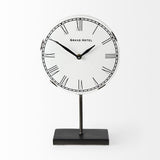 Mercana Harriet White/Bronze Metal Table Clock