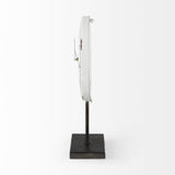 Mercana Harriet White/Bronze Metal Table Clock